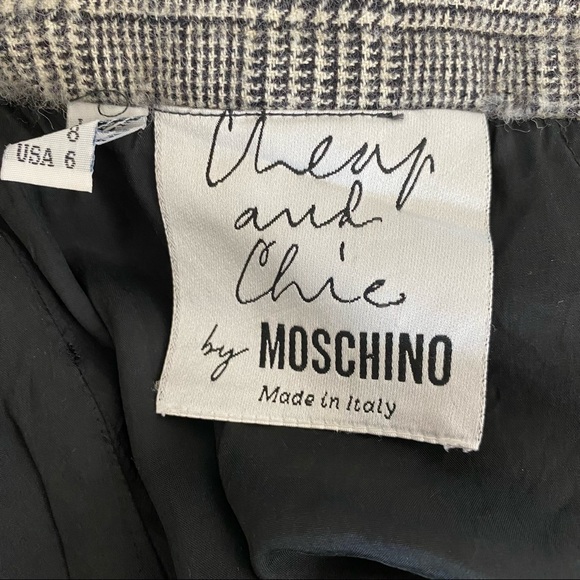 Vintage Moschino Cheap & Chic Plaid Wool Skirt - Picture 4 of 6